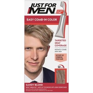 Just for Men Easy Comb -In Gray Hair Coloring for Men Comb Applicator-Sandy Blon